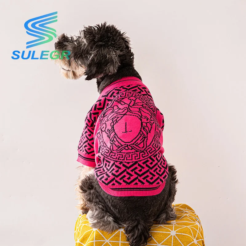 SULEGR Trendy Dog Clothing Casual brand Small and Medium Puppy knitted sweater with High Elasticity and Thickening To the dog