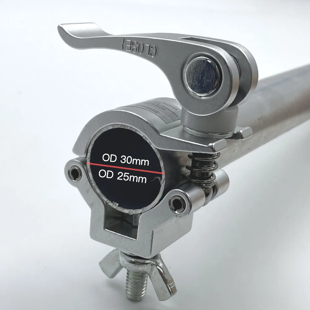 Aluminum Mini Clamp 25-30mm Tube Pipe Quick Release Clamps Fast Lock Mount Bracket Truss Coupler Loading 75KG LED Audio Fixtures