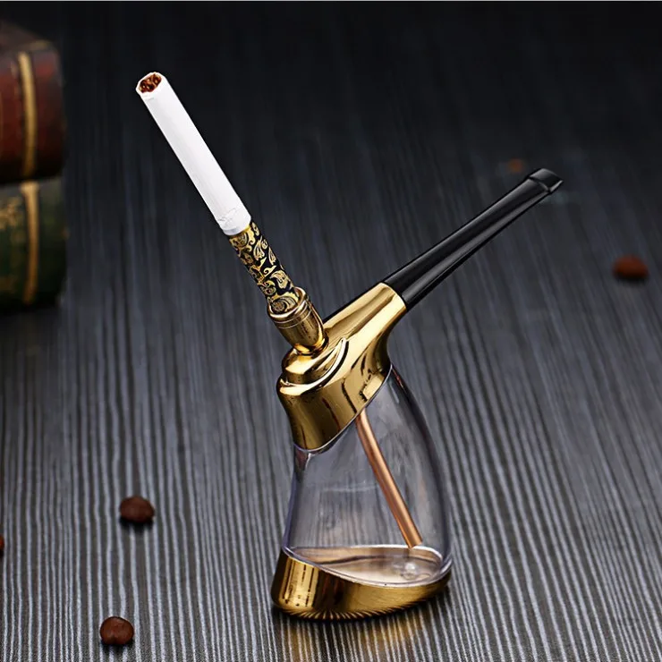 1pc New Popular Bottle Water Pipe Portable Mini Hookah Shisha Tobacco Smoking Pipes Gift of Health Metal Tube Filter