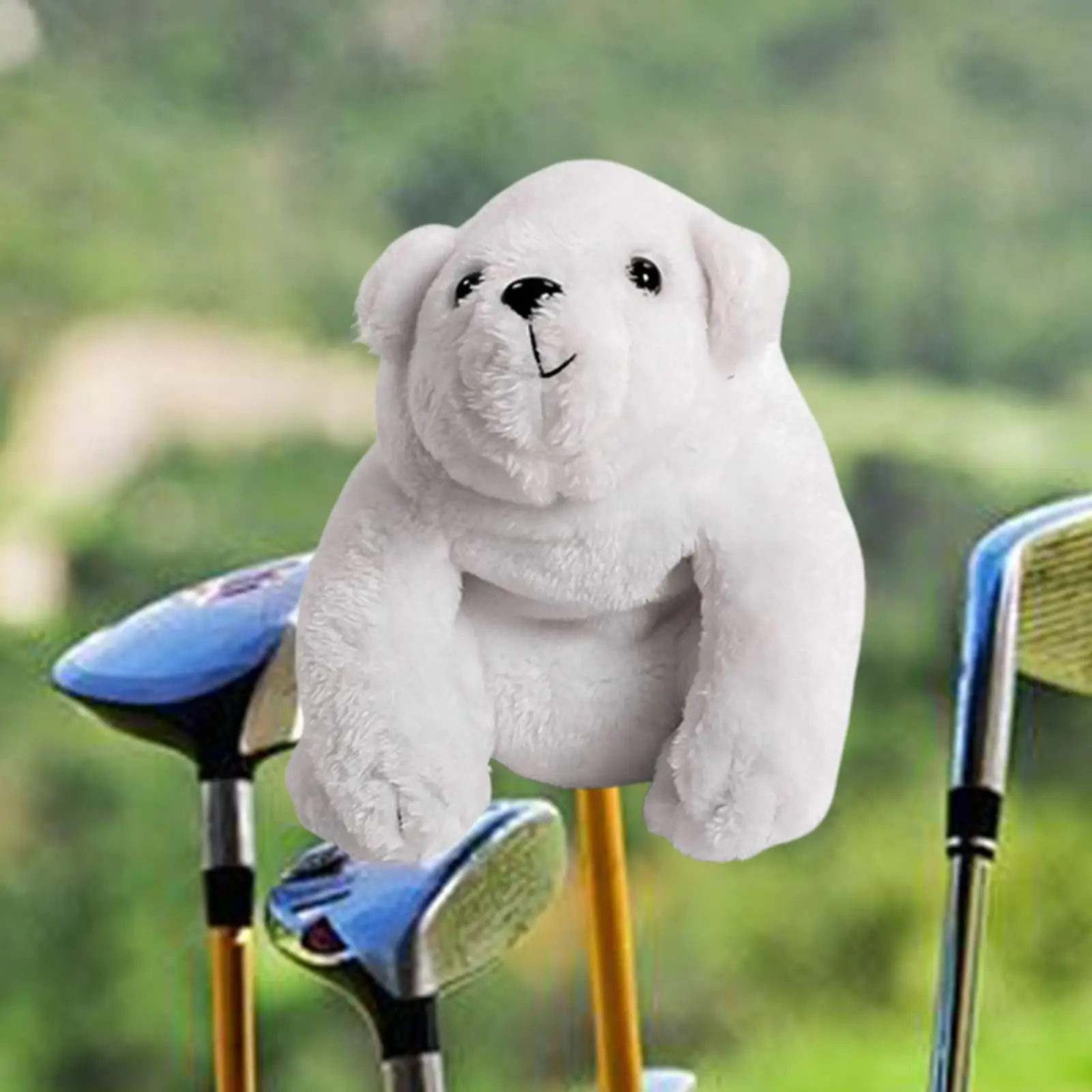 Soft Plush Bear Golf Wood Driver Headcover แบบพกพา Anti Scratch Golf ไม้สําหรับสนามกอล์ฟกีฬากลางแจ้งนักกอล์ฟของขวัญ