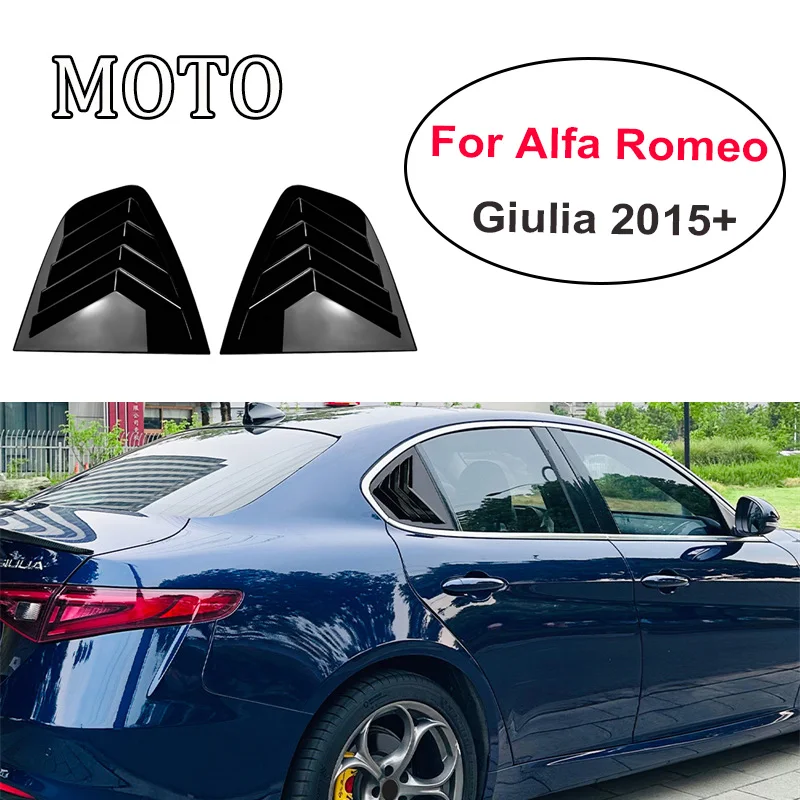 

Для Alfa Romeo Giulia 2015 + треугольные жалюзи в форме акулы, жалюзи, декоративное окно, вентиляционное отверстие + 2016, 2017, 2018, 2019, 2020 2021