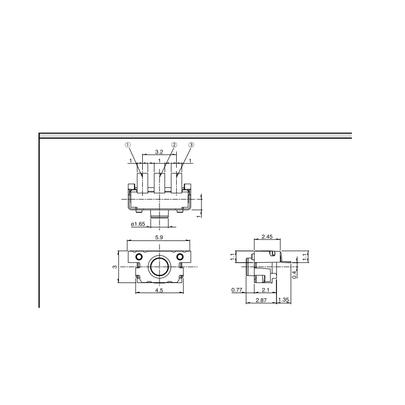 1pcs/lots Japan ALPS SKSELAE010 flick switch Digital camera shutter double click Side button twice 2 stops