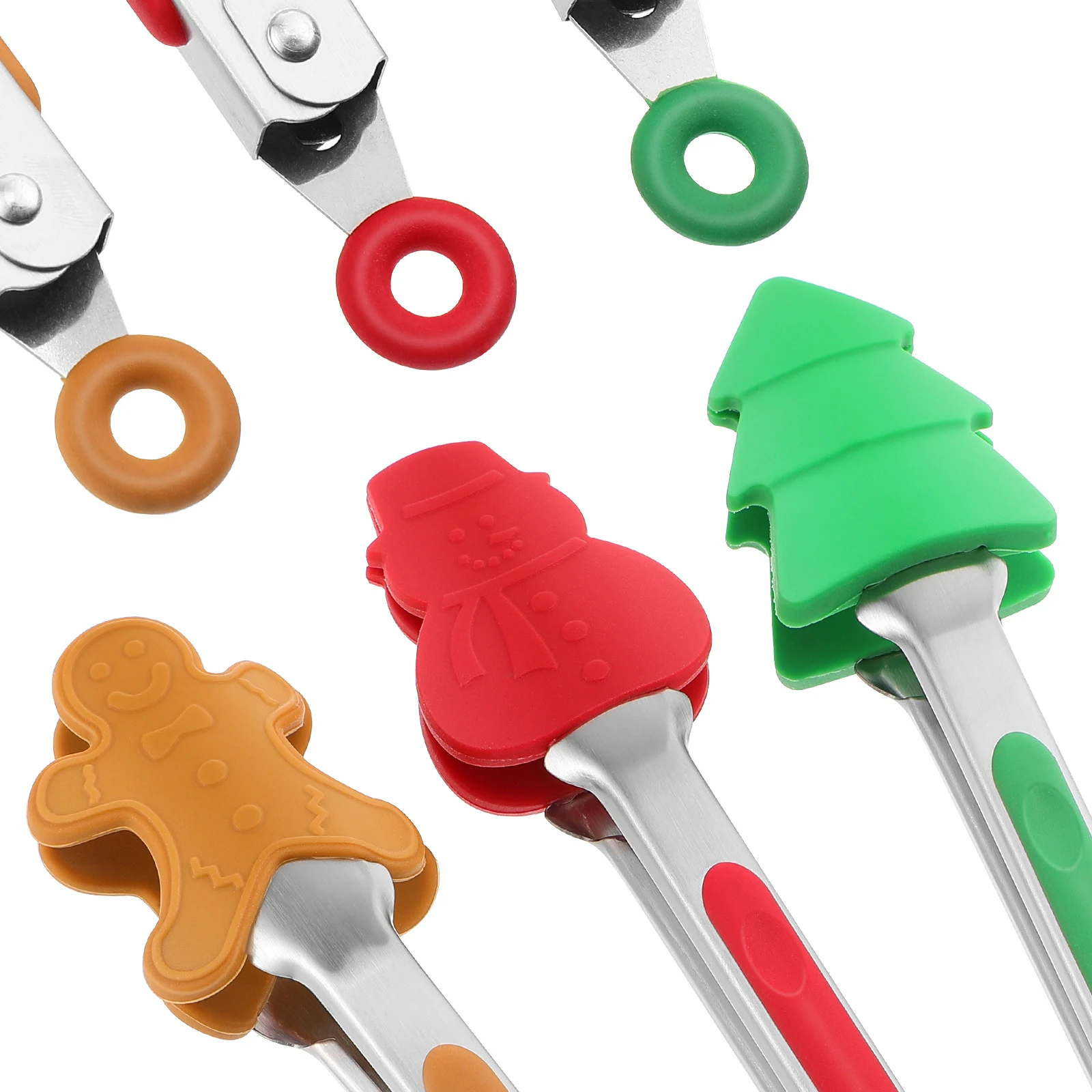 3 قطعة ملقط طعام متعدد الوظائف الفولاذ المقاوم للصدأ مقاطع الطبخ لشواء شواء المطبخ في الهواء الطلق استخدام التخييم المحمولة عدم الانزلاق #3