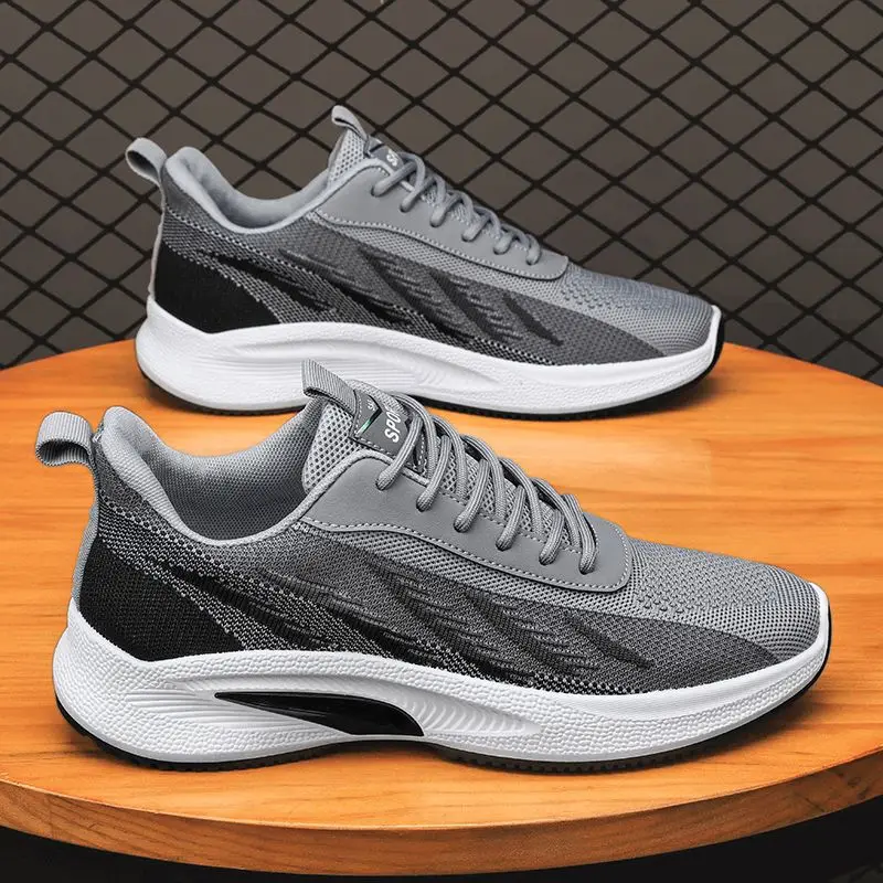 New Men Casual Sneakers Mesh Breathable Comfort Walking Male Flats Shoes MYX712