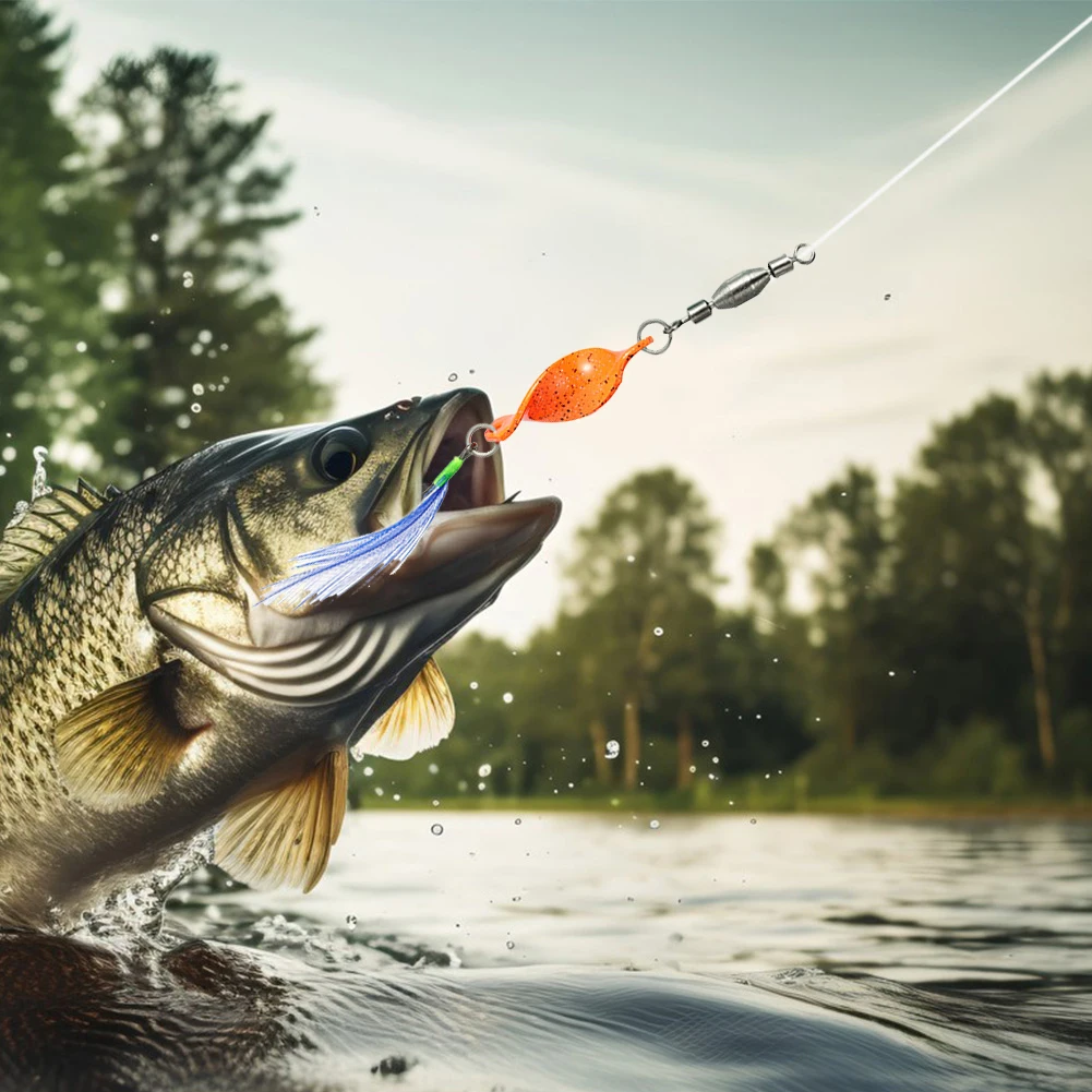 10 قطعة ملاعق الصيد السحر عدة سمك السلمون المرقط الوامض السحر مع حقيبة للتخزين الصيد تويست المغازل مع الشائكة هوك الصيد اكسسوارات #3