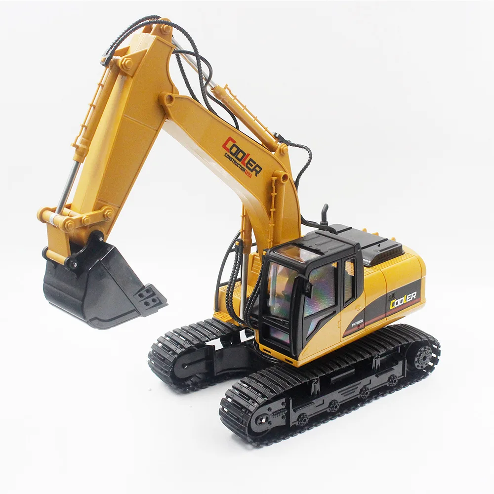 Huina 1/14 1350 15 Channel Remote Control Excavator Sand Digging Engineering Vehicle Simulation Model Toy Boy Gift Festival Gift