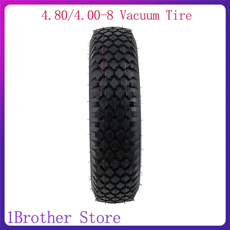 Premium 8mm Thick 4.80/4.00-8 Vacuum Tire and Inner Tube Combo for All-Terrain Beach Bikes