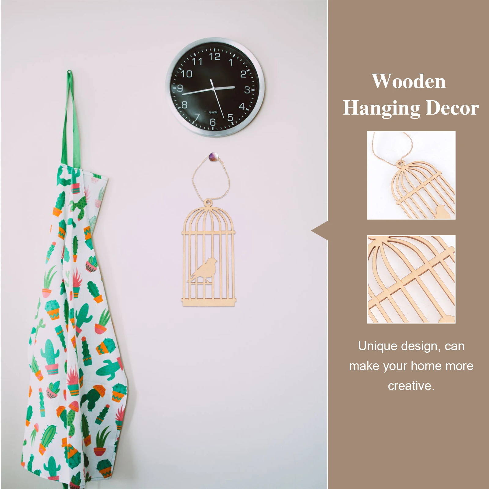 

10pcs Hollow-Out Slice Craft Pendants Spring Themed Decor Creative Wooden Pendant Set Slices Ornament Wood Craft Decor