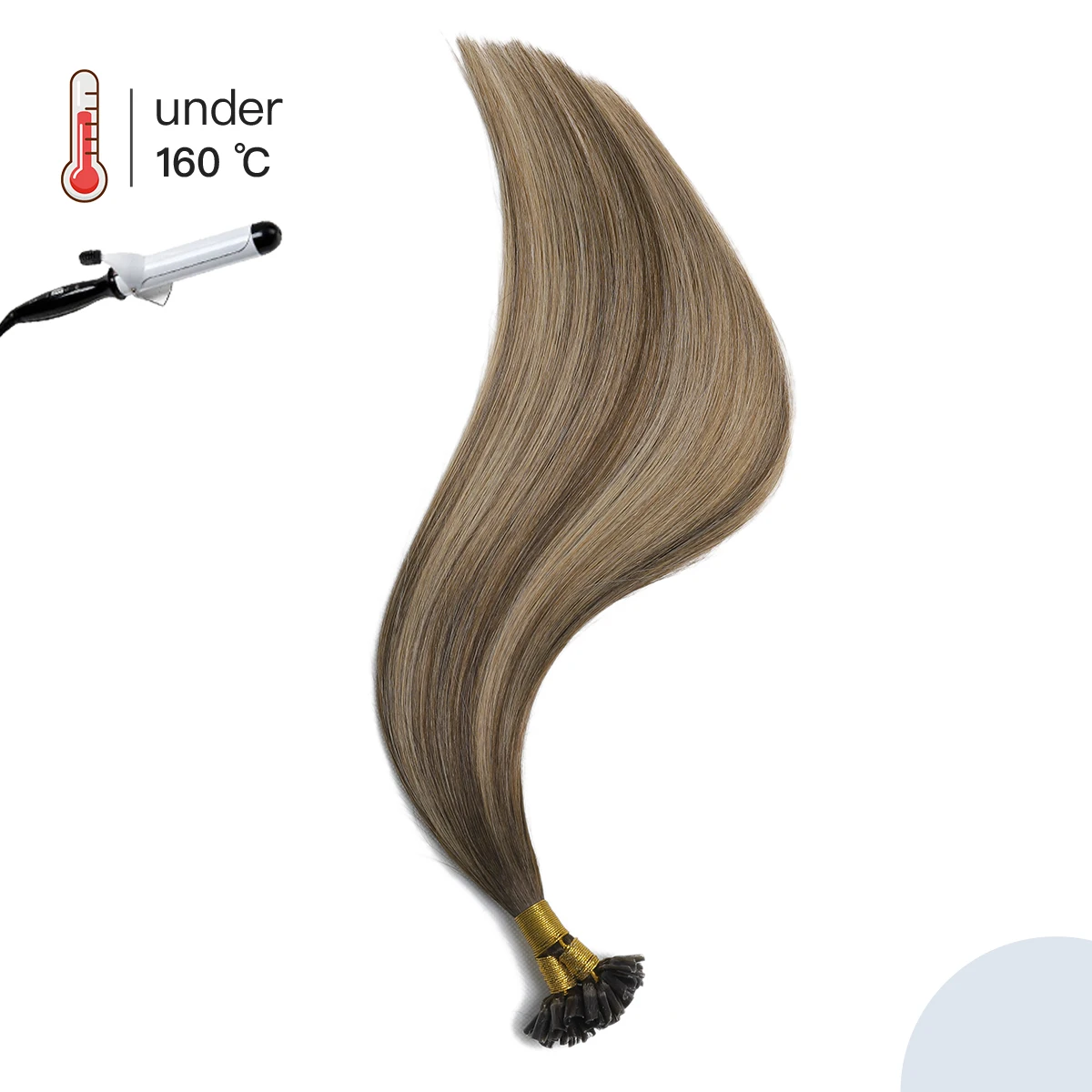 وصلات شعر بشرية من طرف XDhair-U ، شعر Balayage ، شوكولاتة بنية إلى شقراء كراميل ، 50 خيوط ، 40 جم ، 50 جم