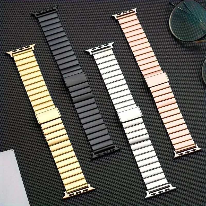 Stainless Steel Strap For Apple Watch Band 7 6 5 SE 8 9 Ultra Metal correa Bracelet belt iwatch series 45mm 41mm 40mm 44mm 49mm