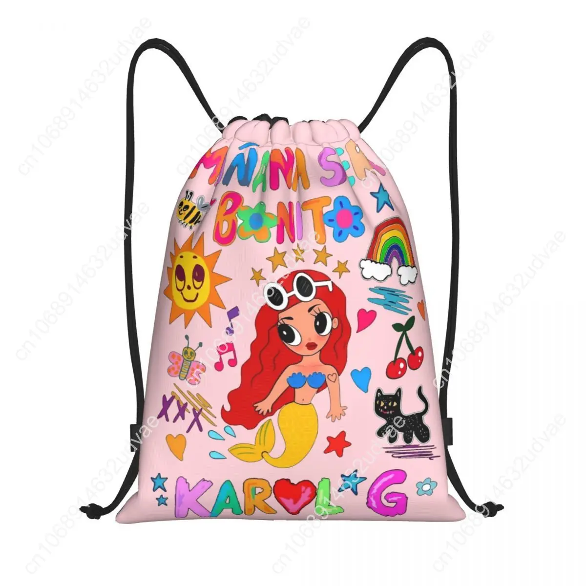 

Manana Sera Bonito Karol G Drawstring Backpack Sports Gym Sackpack Kawaii String Bags for Working Out