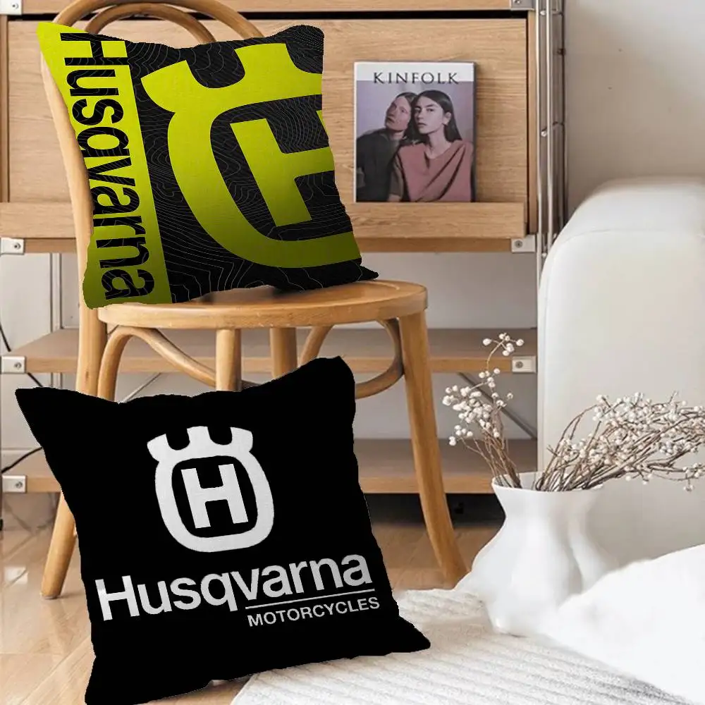 H-Husqvarna Logo Cushion Cover Decorative Pillow Sofa Home Decor Case Pillow Cases