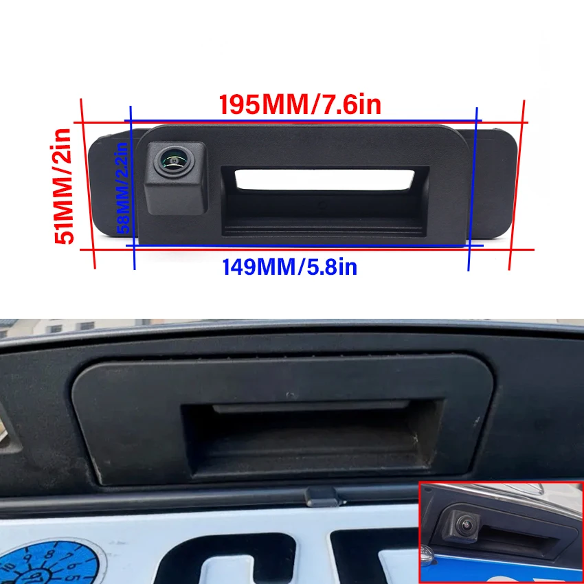 Dynamic Trajectory Reverse Trunk Handle Camera For Mercedes Benz CLA Class C117 CLA180 CLA200 CLA220 CLA250 CLA45 AMG 2013-2018