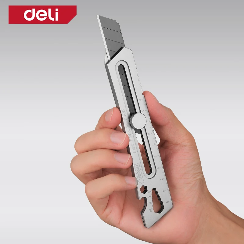 Stainless Steel Multi-function Utility Knife SK2  Blade Auto Lock Snap-off for Cardboard Packing Industrial Cutting Hand Tool