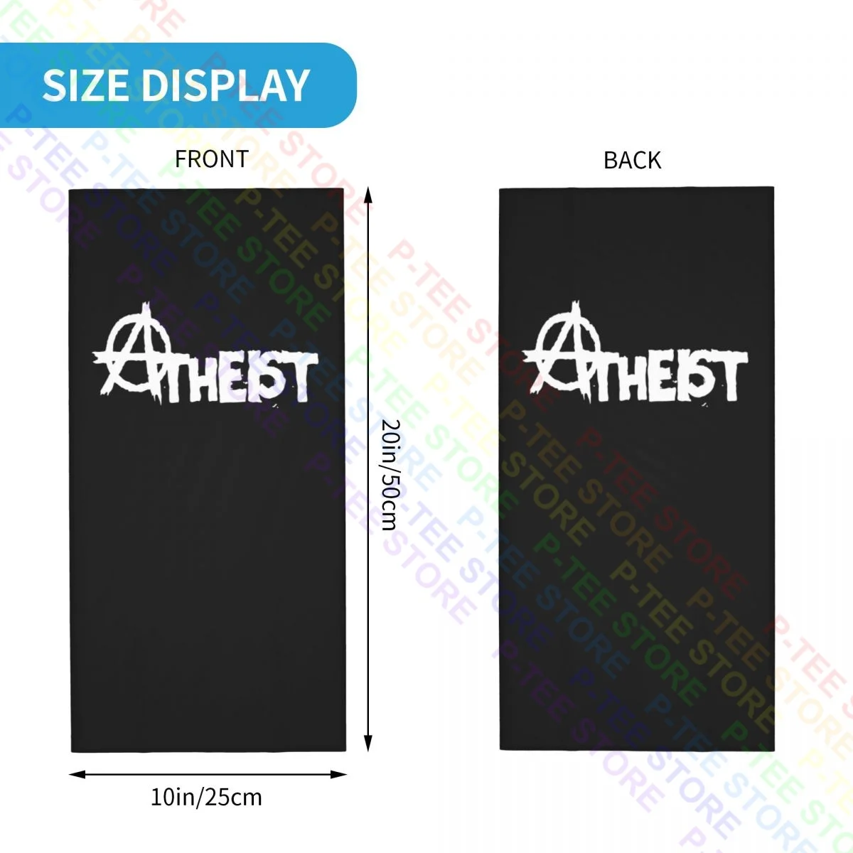 Atheist Anarchy Atheism Anti Religion Evolution Science Neck Gaiter Bandana Scarf Face Mask Ski