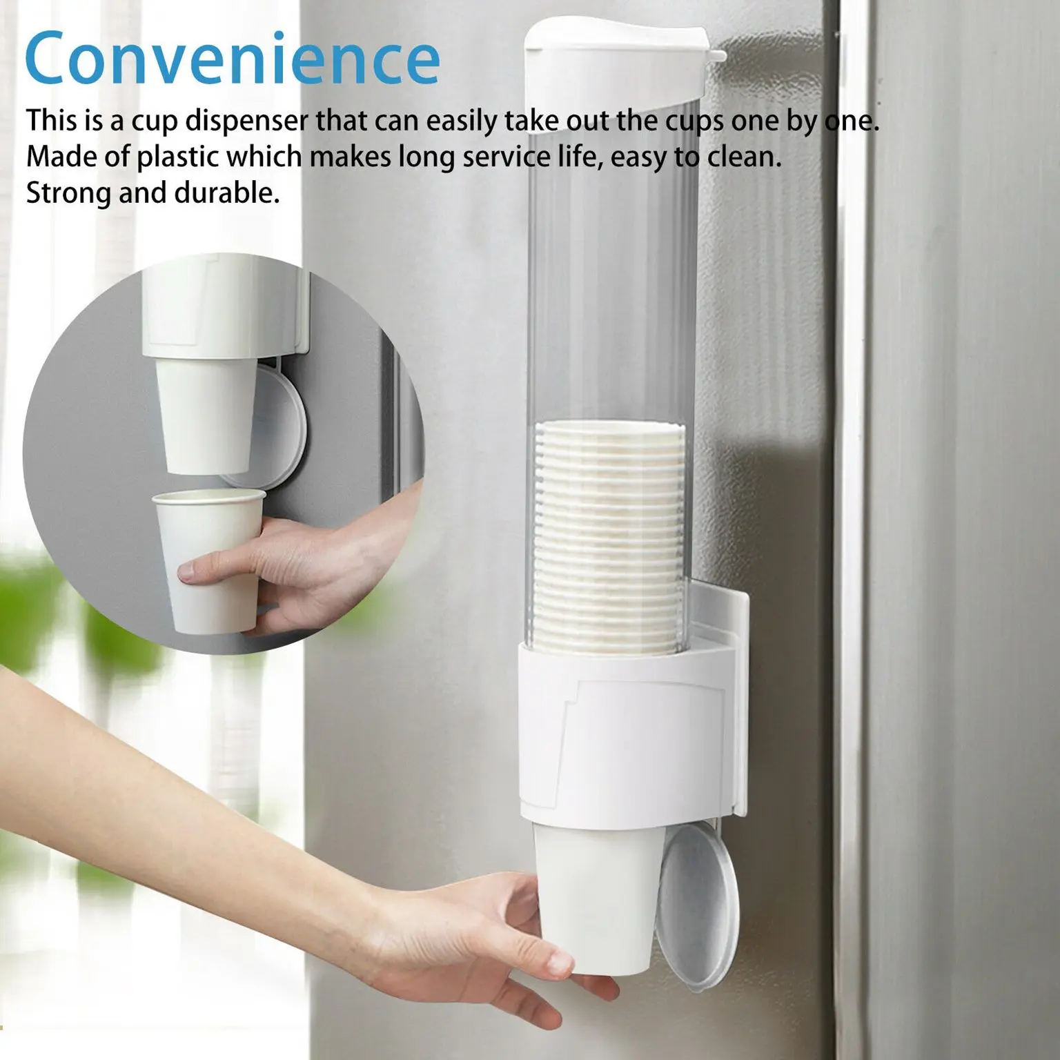 Wall Mounted Disposable Paper Cups Holder Dispenser Automatic Cup Storage Rack Cups Holder For Water Dispenser Cups Container