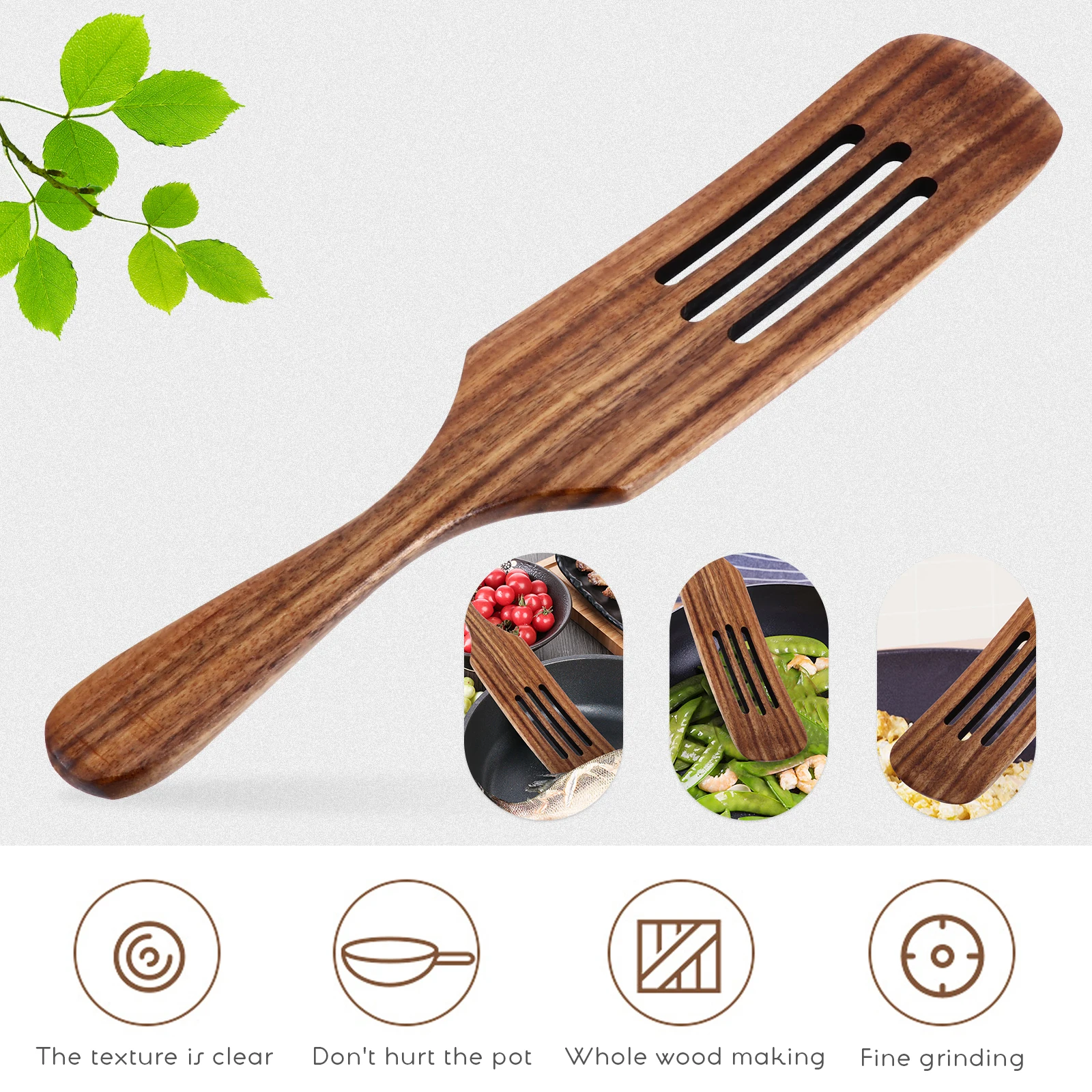 

Wooden Spatula Shovel Premium Wood Safe Multifunction Cooking Tool Multifunction Kitchenware For Family Restaurants