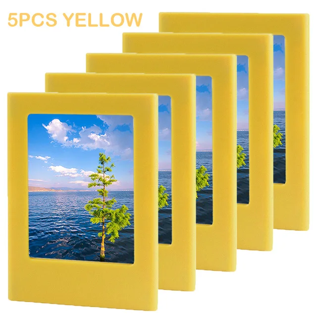 HIYQIN Lot de 5 Cadres Photo Magnétiques pour Pellicule Instax Square (2,83x3,38), Cadre Photo pour Réfrigérateur Compatible avec Fujifilm Instax Square SQ1/SQ20/SQ40/SQ10/SQ6/SP-3 – Colorés