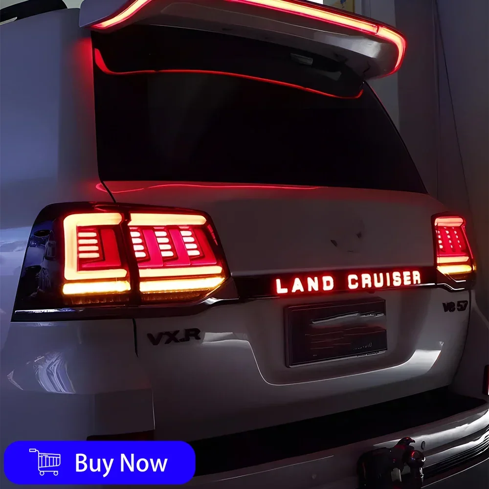 

Для Toyota Land Cruiser 2016-2020 автомобильные задние фонари в сборе, автоматические задние задние фонари, обновленные светодиодные противотуманные фары, аксессуары для указателей поворота