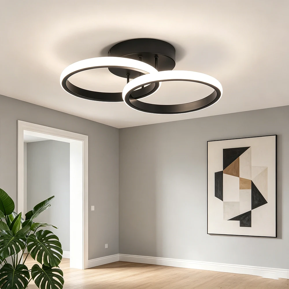 15W Modern LED Ceiling Lamps With Adjustable Color Temperature Ranging 3000K 6000K For Bedrooms Entrances Corridors Kitchens