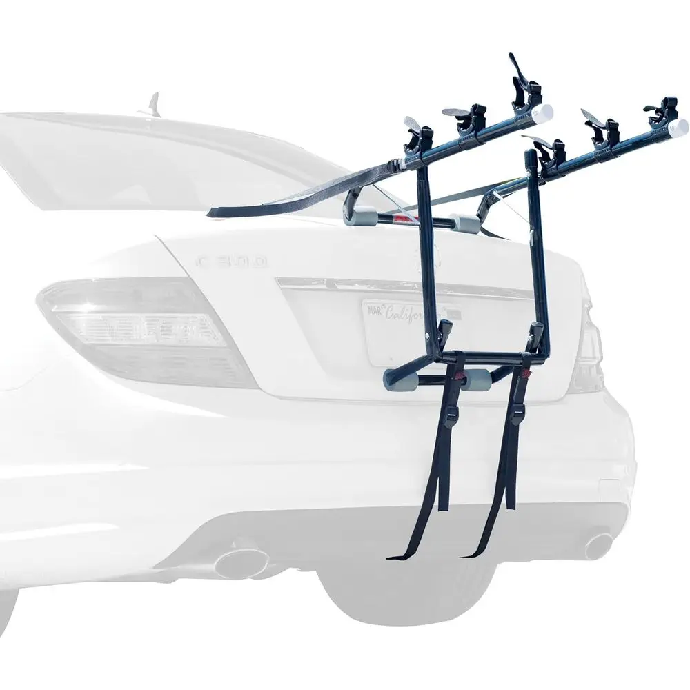 

Deluxe 3-Bike Trunk Mount Rack, Blk/ Silver