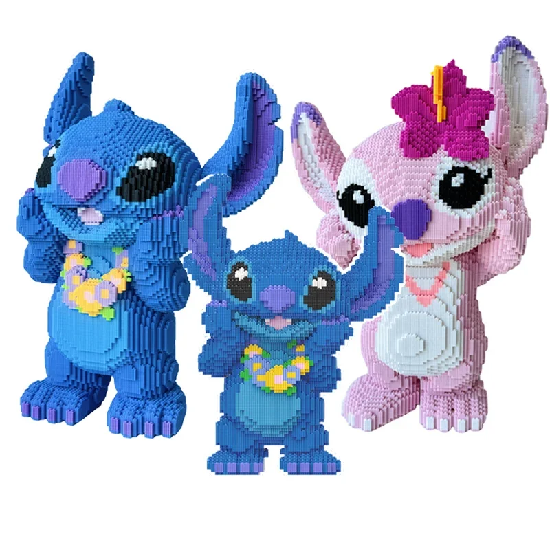 Stitch Building Block Lilo and Stitch 3D Model Angle Puzzle 70cm Assembly Connection Mini Brick Figure Toy For Home Decoration