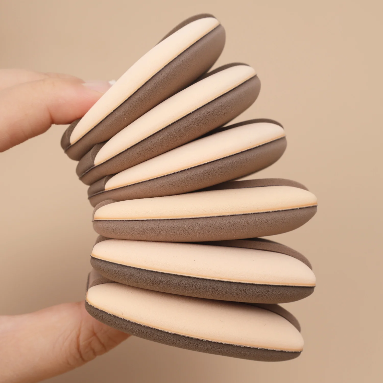 1-10 szt. Puszki do makijażu twarzy, wielokrotnego użytku, trójkątne gąbki do korektora i podkładu, dwustronne aplikatory do makijażu