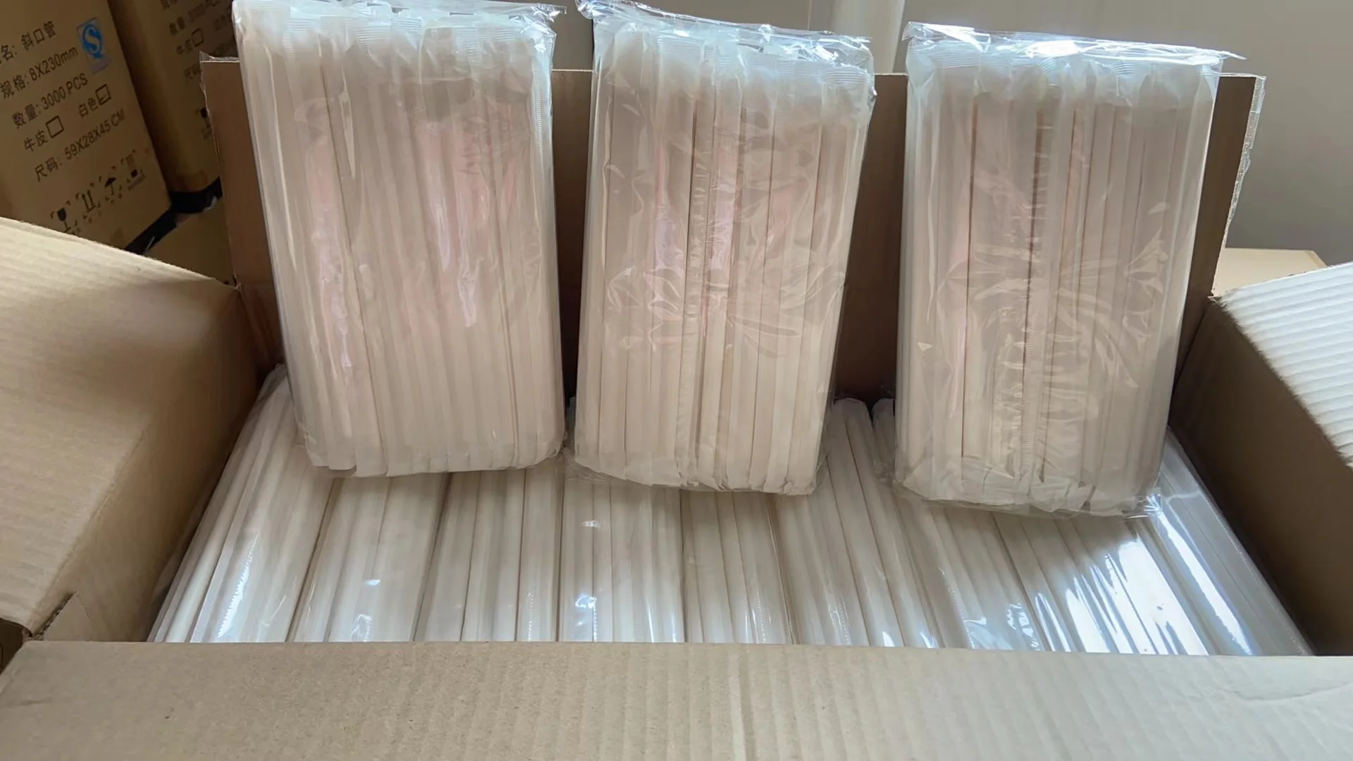 Wholesalers 3000 White Paper Straws of 8 mm Calibre and 200MM Length, Suitable Coffee and Juice, Enjoy the Silky Smoothness