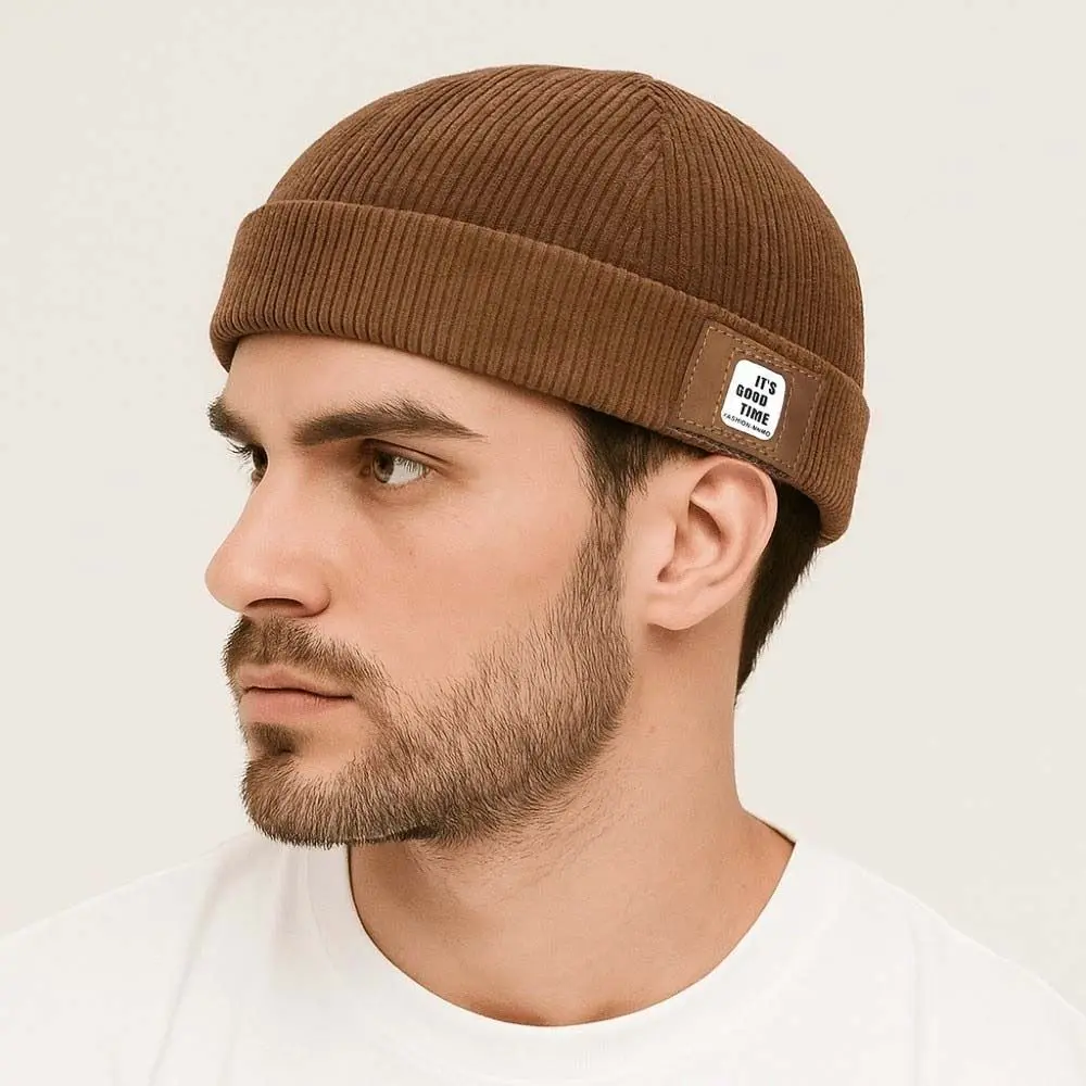 

Multipurpose Solid Color Vintage Docker Cap Round Comfortable Dome Melon Cap Soft Adjustable Hip Hop Hat Outdoor