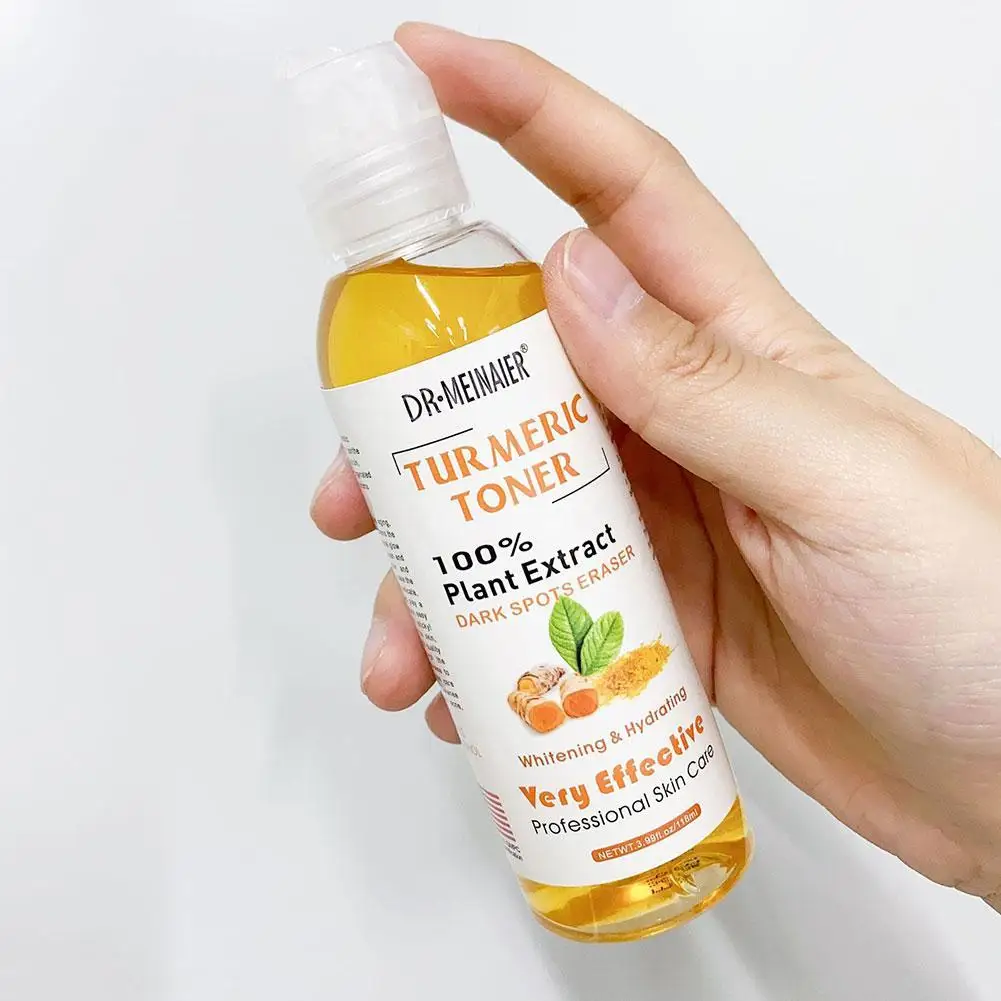 

118ML Turmeric Face Serum Whitening Dark Spot Remover Acne Scar Bright Skin Corrector Facial Essence Improve Roughness