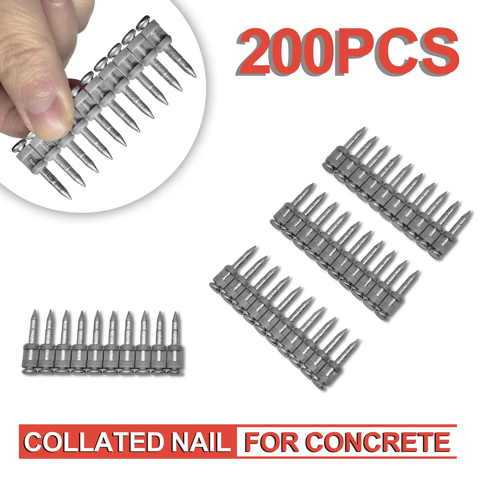 

NailTask 200 шт. газовый гвоздь 19-38 мм с откатным приводом газ бетонный гвоздь оцинкованный для деревообработки, фоторамок, шкафов