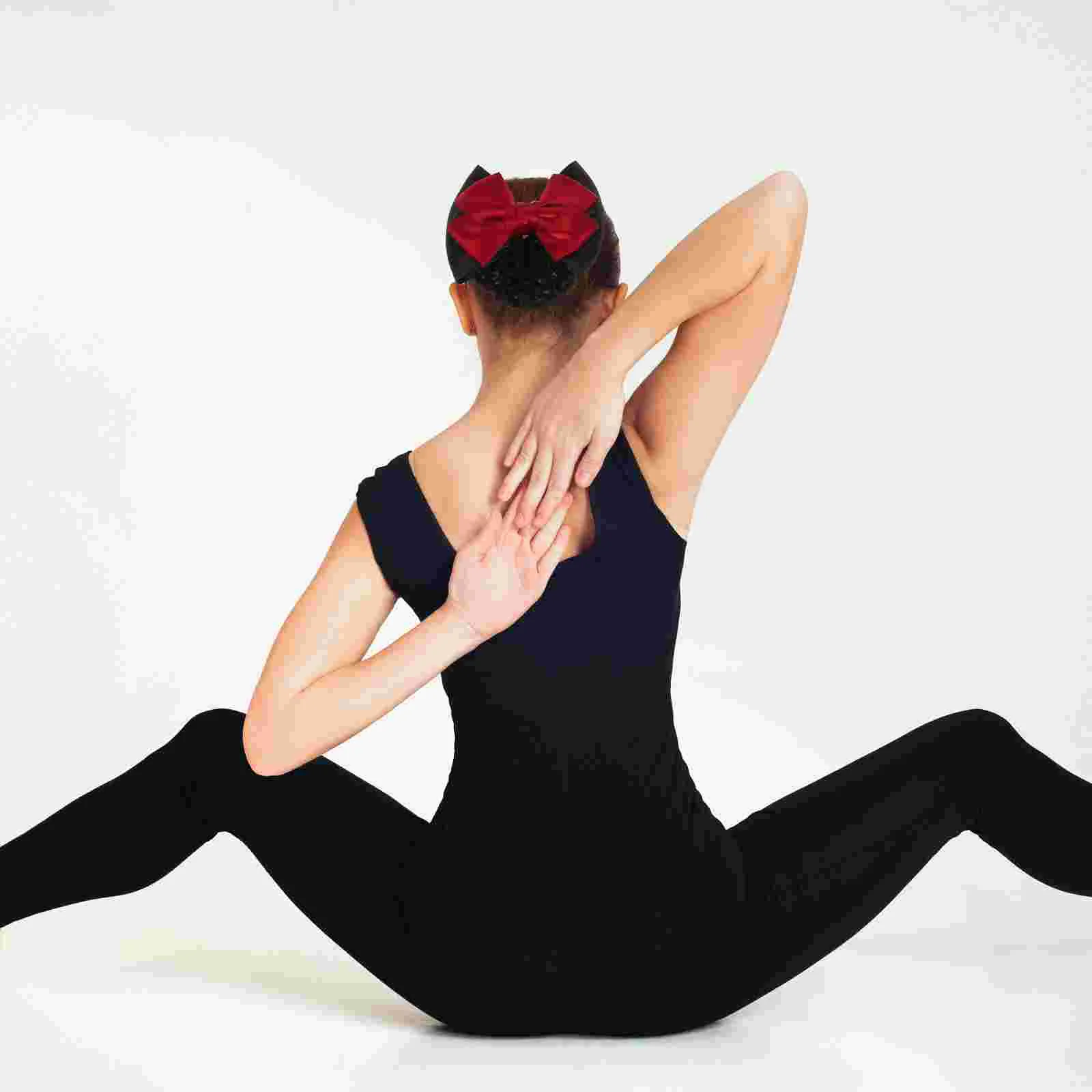 6 Buah Klip Elastis Rambut Wanita Jaring Sanggul Jaring Busur Hiasan Kepala Jepit Rambut Dasi Rambut Leher Dingin Kain Elastisitas Tinggi