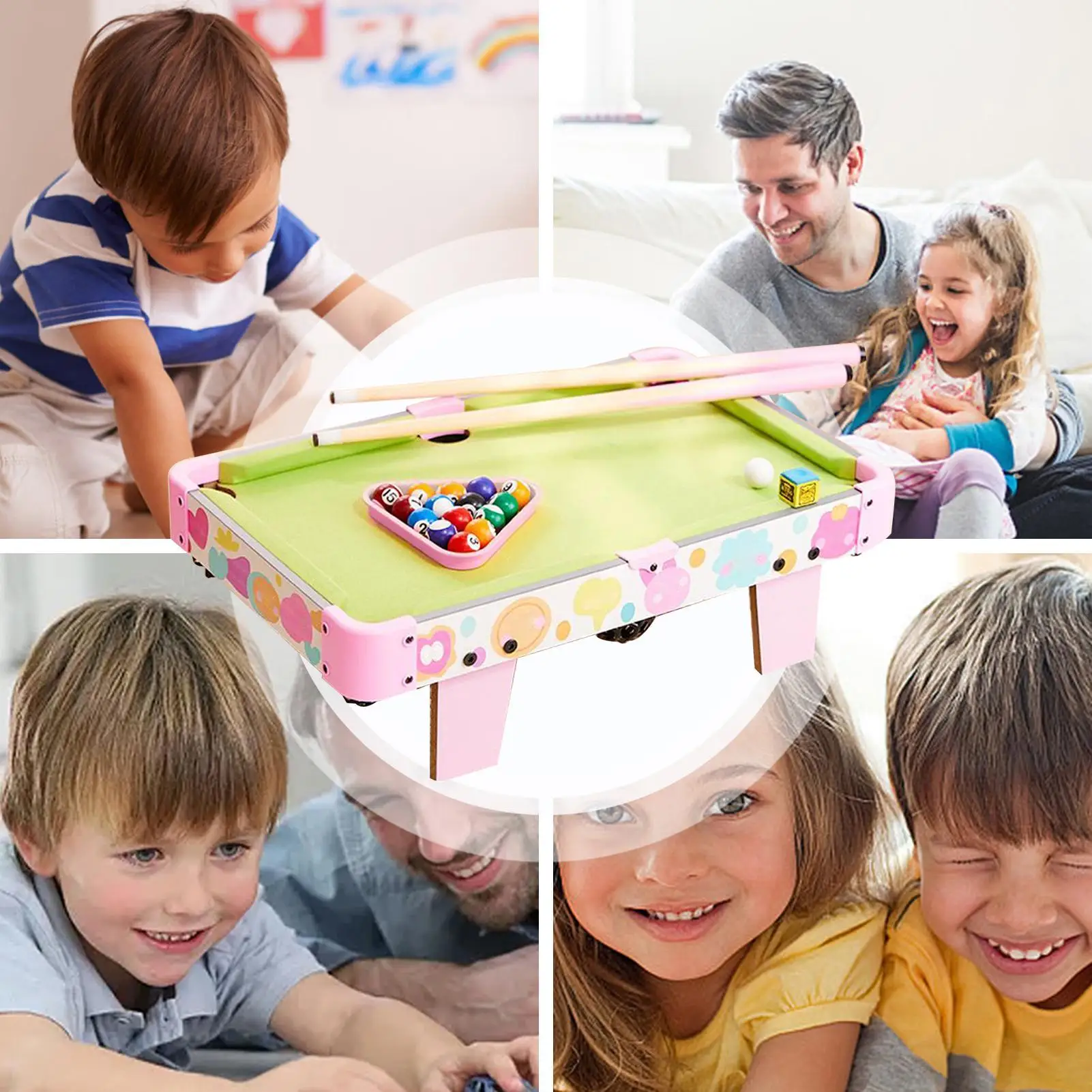 

Tabletop Pool Table Educational Folding Interactive Games Tabletop Billiard Toys Kids Pool Table Set For Adults Family Home