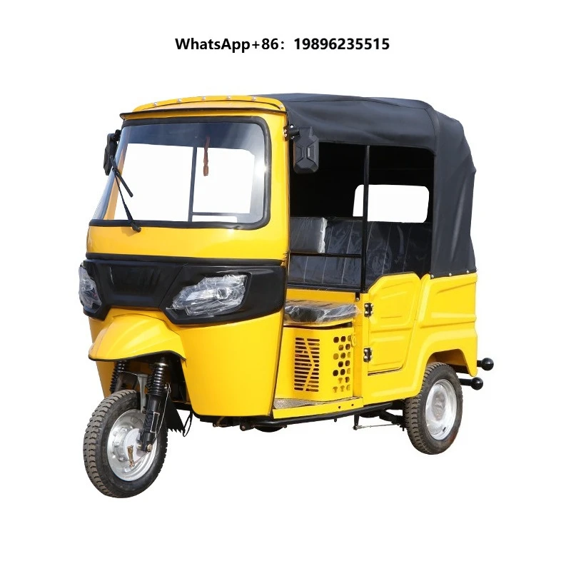 Three-wheeled Electric Open Tuk-Tuk Three-row Multi-passenger Rickshaw Tourist Passenger-carrying Tricycle