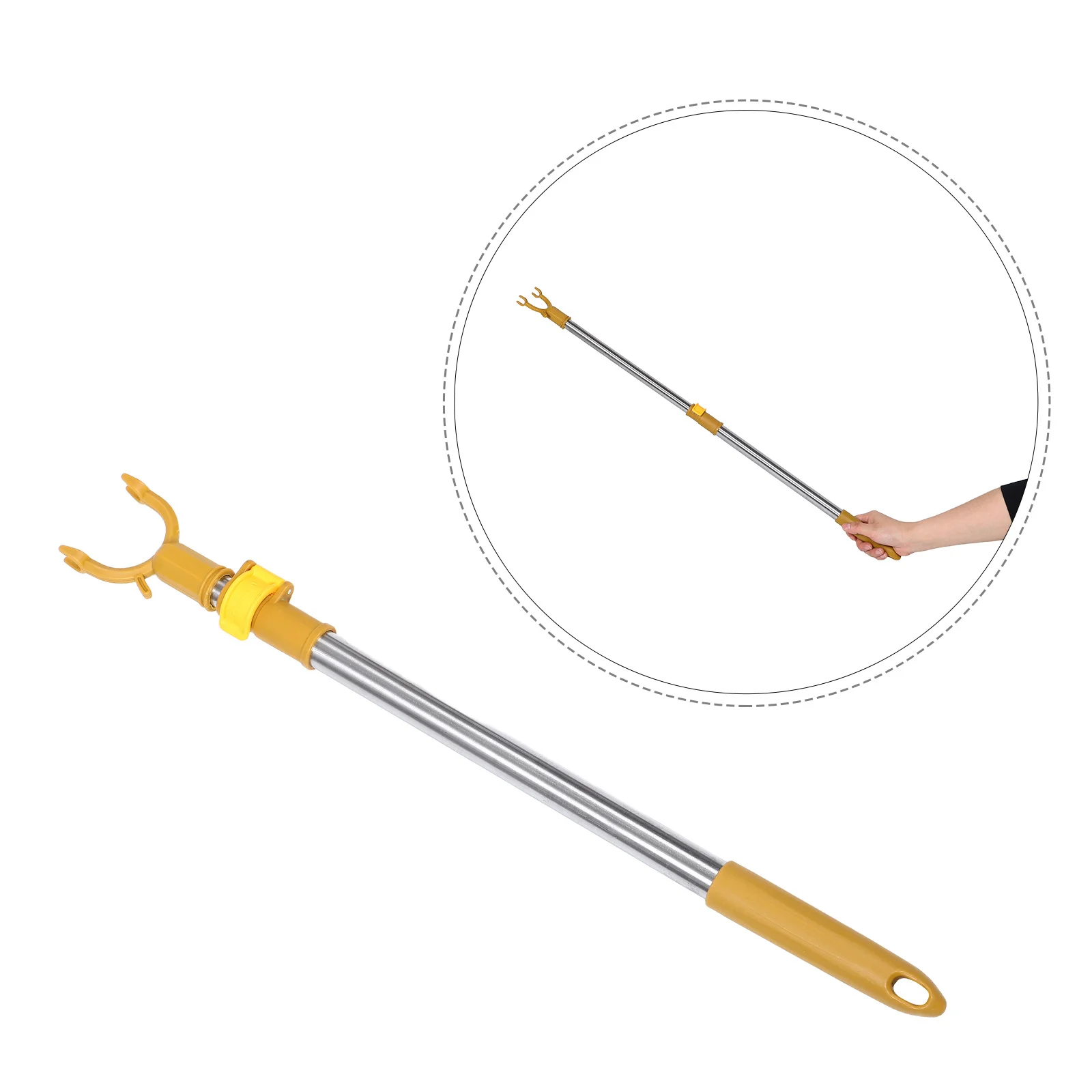 

Adjustable Stainless Steel Closet Rod Telescoping Clothesline Pole For Ceiling Shelf Garment Racks Wardrobe Organization