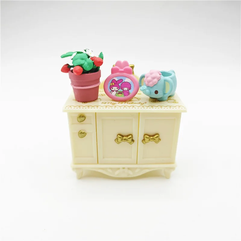 Re-ment Gashapon Capsule Toy Sanrio Blind box Room Cute Kawaii Strawberry Room Cartoon Miniature Candy Toy Decoration Kids Gifts