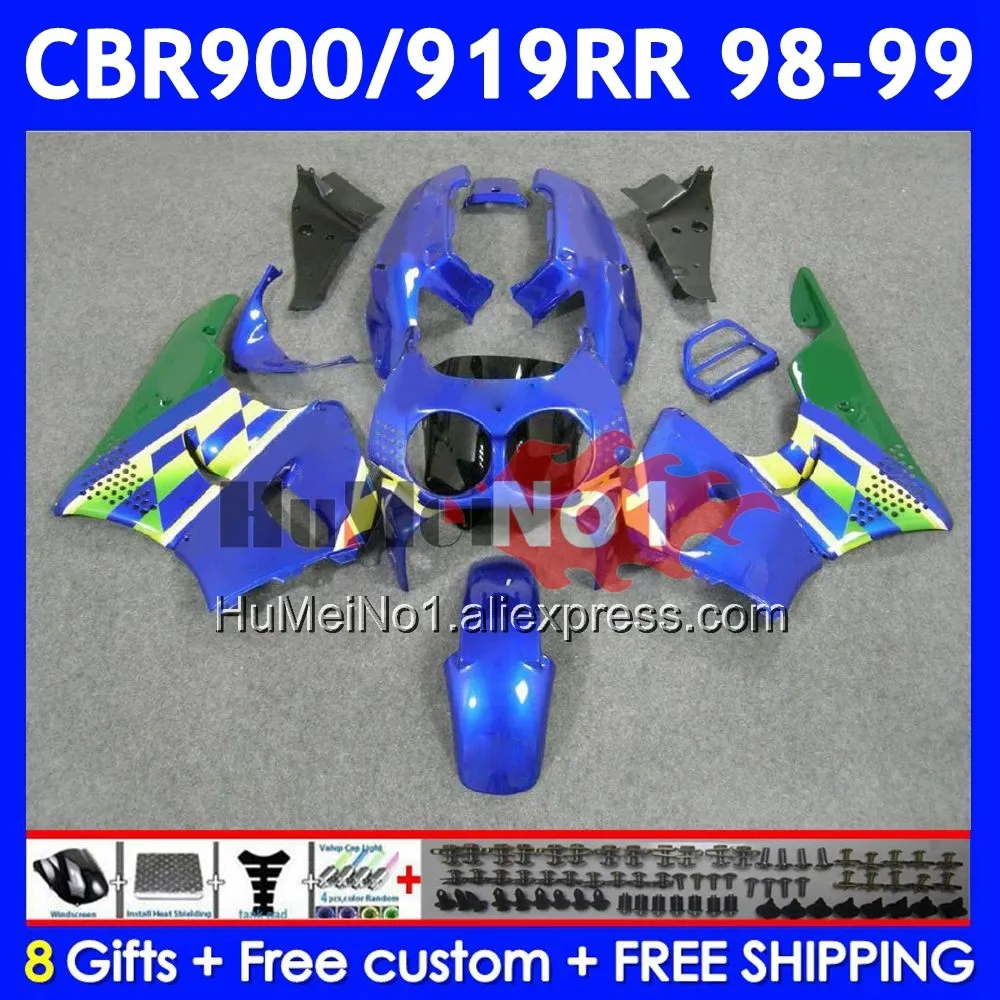 Body For HONDA CBR900RR CBR919RR 56No.39 CBR 919RR CBR900 RR CBR 919 RR CC 900RR 1998 1999 CBR919 RR 98 Movistar Blue 99 Fairing