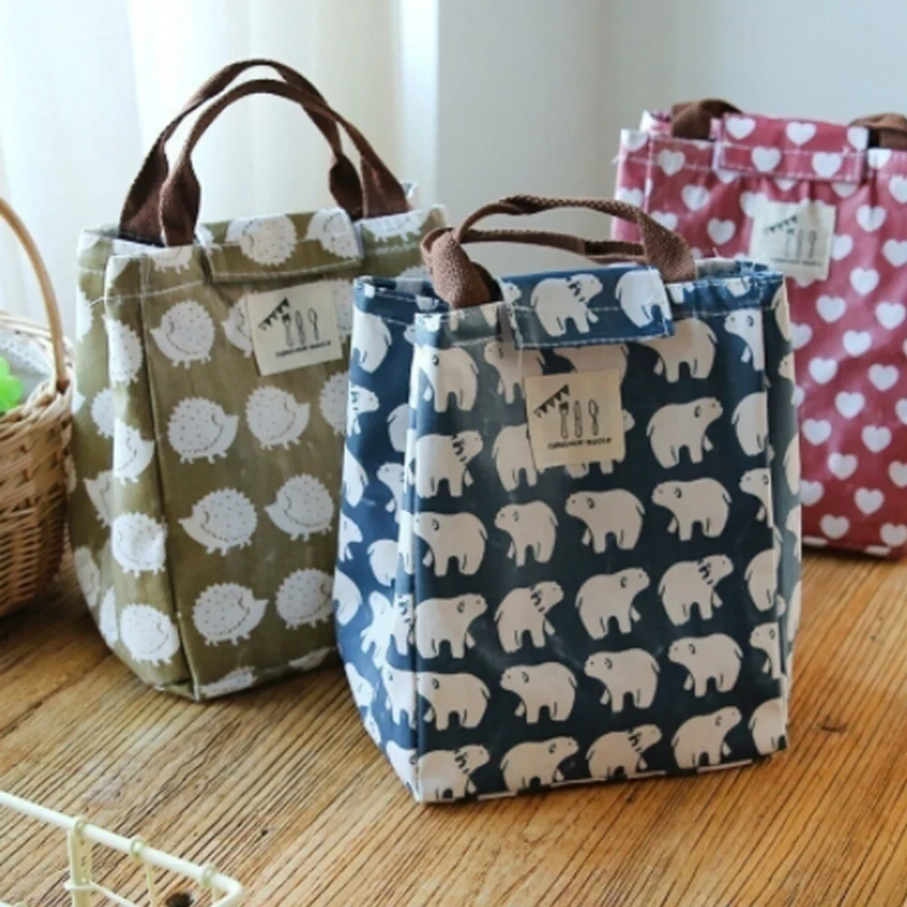 Borsa termica con motivo a cartone animato borsa termica Bento Picnic Pouch Lunch Container MAMA Bag/pencil box/purse