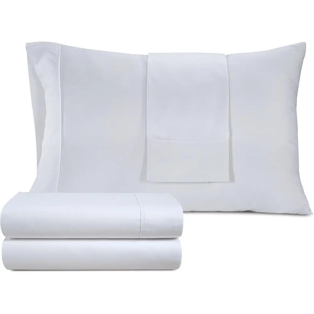 

Sateen Silky 4Pc King Size Bed Sheet Set, Deep kets - its Upto 17", Smooth & Buttery eel Sheet Set, Long-Staple Sot Combed 100%