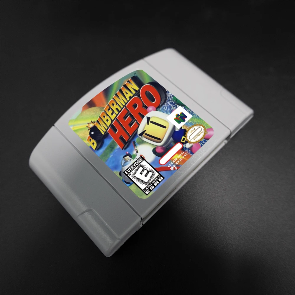 Bomberman Hero Game Cartridge for 64 Bit NTSC USA  Consoles N64 Game Card