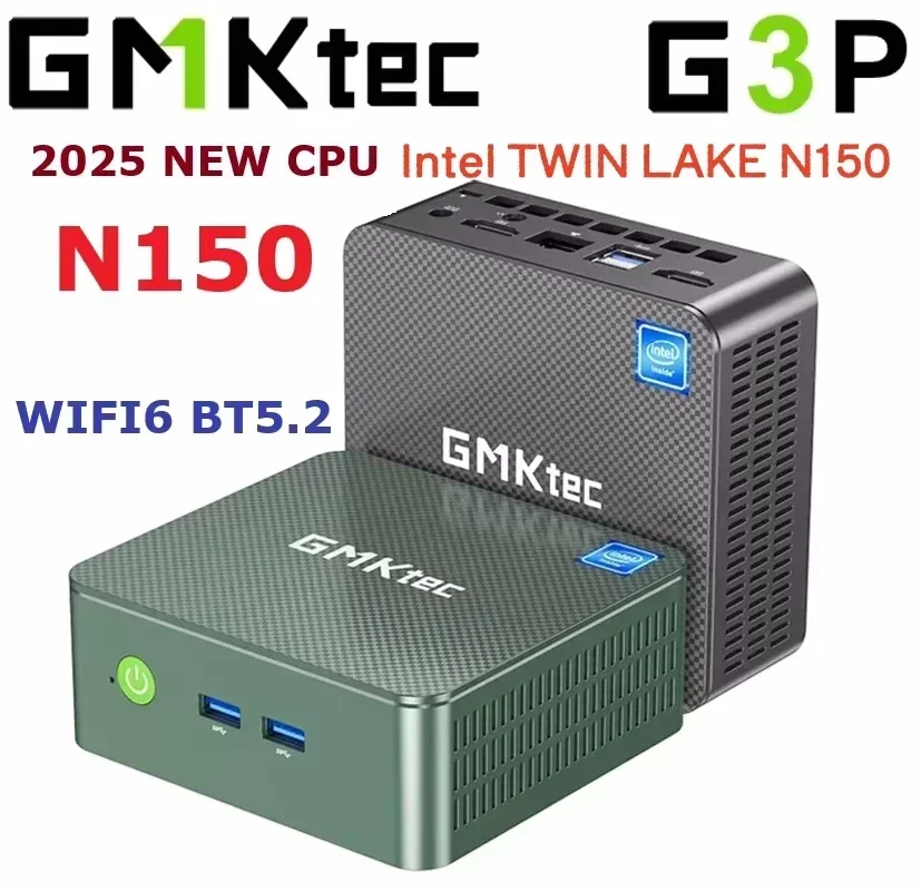 2025 НОВЫЙ процессор N150 GMKtec G3 Plus Intel TWIN LAKE N150 MINI PC Wins 11Pro DDR4 NVMe SSD WIFI6 BT5.2 Мини-ПК Офисный геймерский компьютер