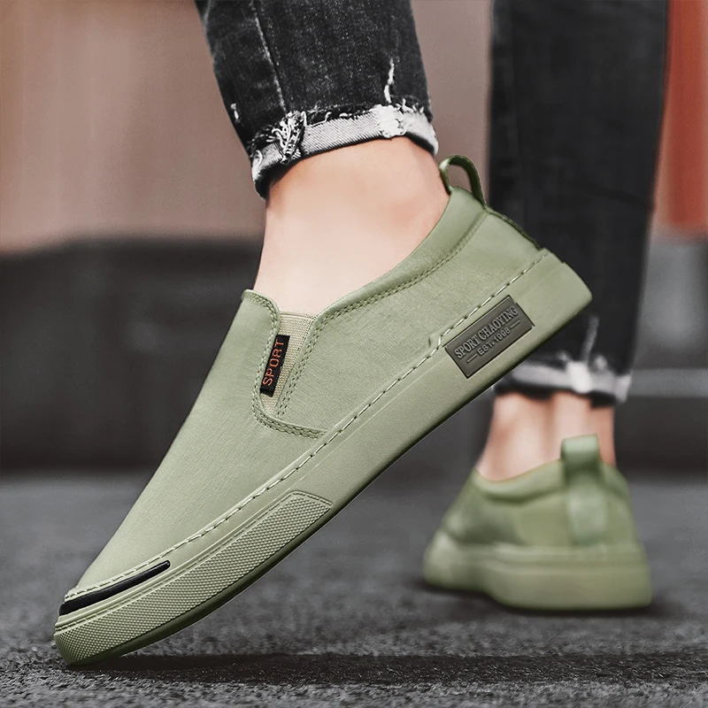 Parzival Mannen Canvas Schoenen Slip Op Rijden Schoenen Loafers Ademende Platte Schoenen Mannen Casual Schoenen Zapatillas Hombre Tenis Masculino
