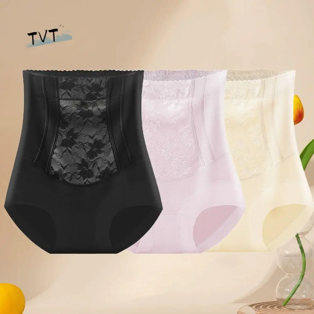 

High Waist Postpartum Body Shaper Lace Flower Panties Seamless Underpants Waist Trainer Shapewear Tummy Control Underwear Lady