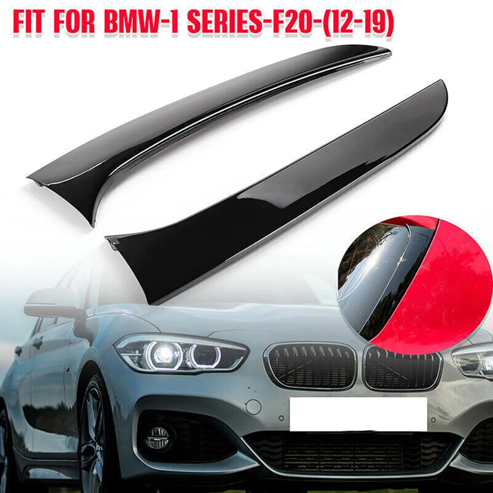 Car Side Wing Spoiler 36*8cm Auto Rear Roof Door Glass Spoiler For-BMW 1 Series F20 F21 Hatchback 2012-2019 Black Plastic