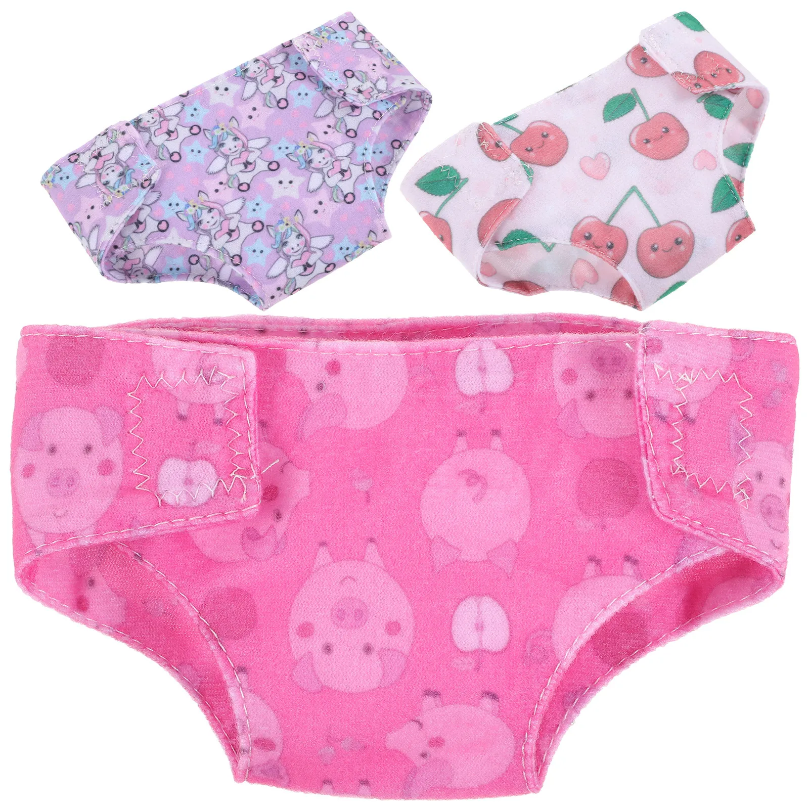 

3 Pcs Girl Mini Toys Cute Underwear Babydoll Accessories Girls' Underpants Teen for