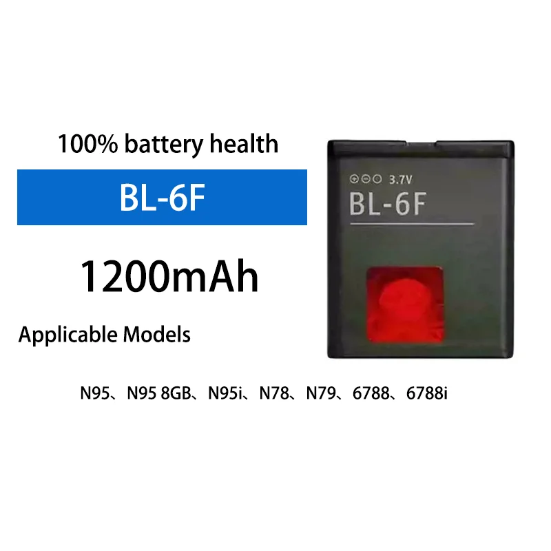 3.7V 1200mAh Rechargeable Internal Battery BL-6F For Nokia Mobile Phone Elderly Phone