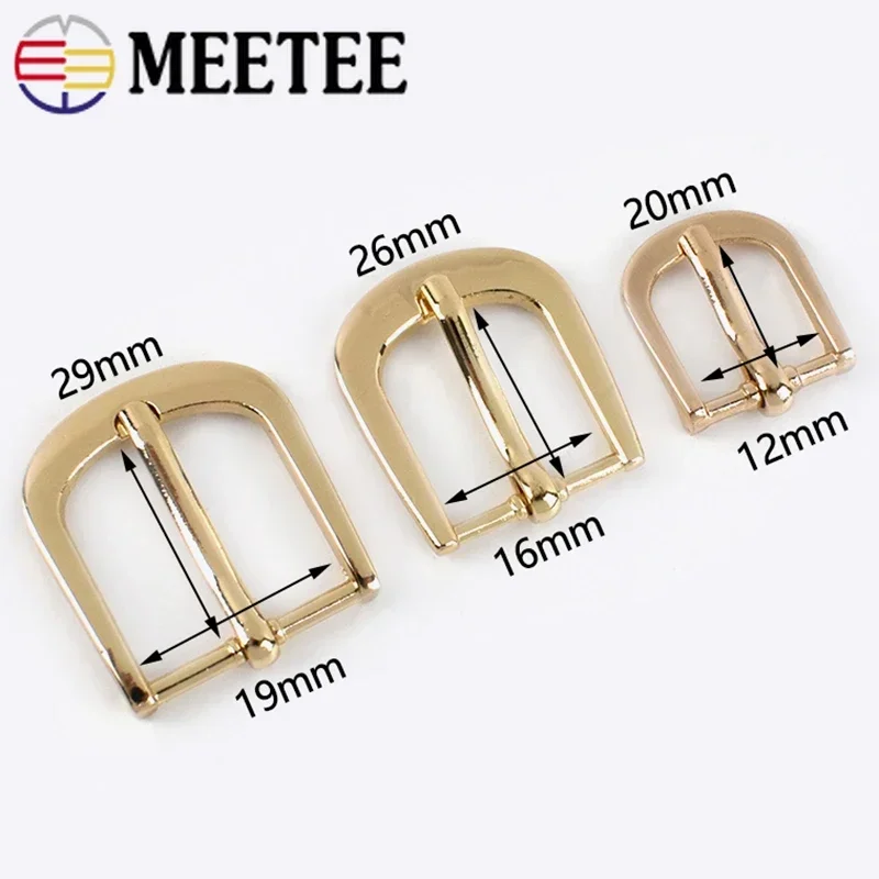 5/10Pcs 12/16/19/25/30/38mm Metal Pin Buckles Bags Strap Adjust Hook Shoe Belt Buckle Clothes Slider Clasp Sewing Accessories