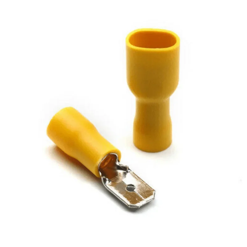 50 Pieces of 6.3mm 12-10Awg, 25 Female Connectors, 25 Male Connectors, Cable Connectors, Insulated Crimp Terminals, Flat Cable Terminal Connectors image 4