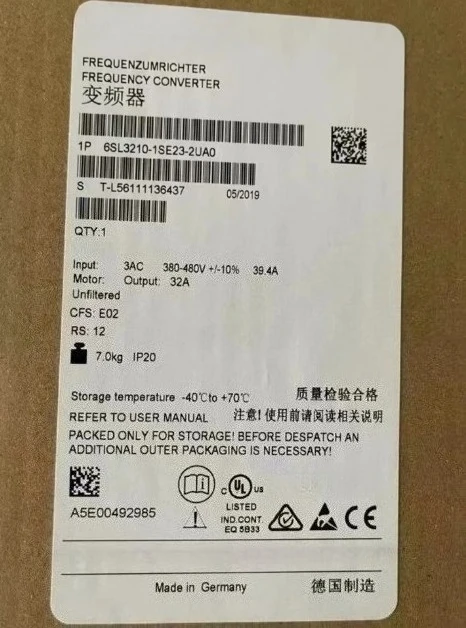 

Brand new High-quality 6SL3210-1SE23-2UA0 6SL3210-1SE21-8AA0 6SL3210-1PE23-8AL0 6SL3210-5BE27-5CV0 Fast delivery