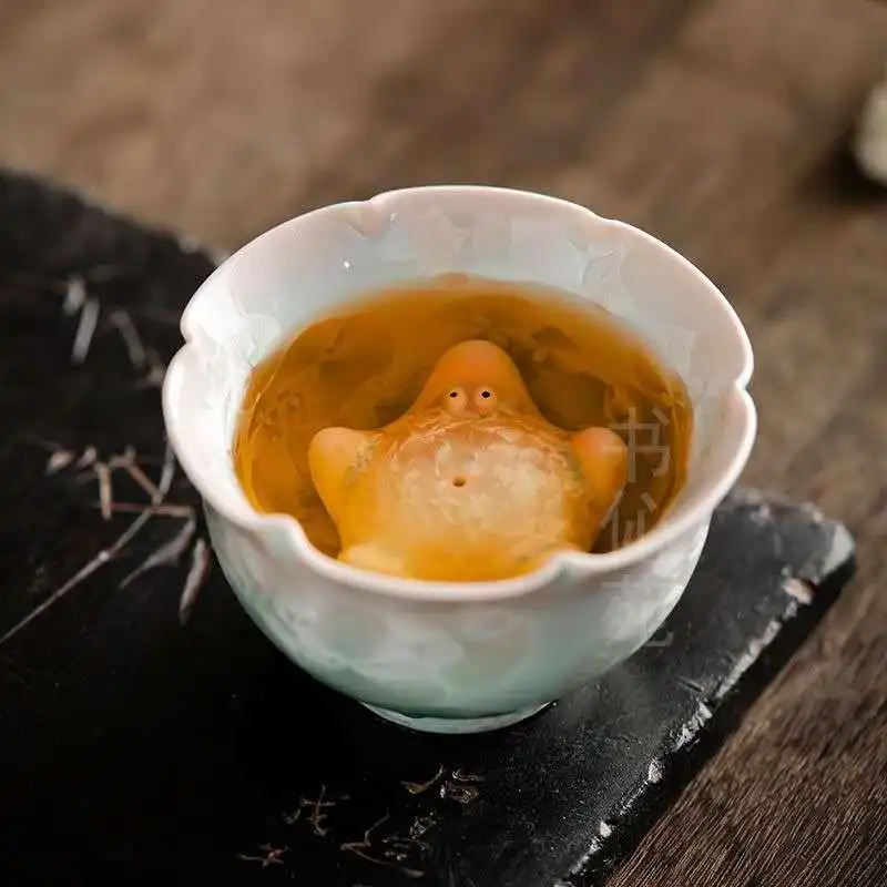 

Ceramic Tea Cup Japan Anime Asteroidea Spit Bubbles Under Cup Bottom Teacup Cup Water Mug Funny Gift